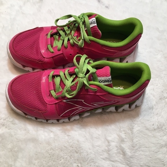 Reebok Zig Tech Shark pink/green sneakers size 6.5 - Picture 10 of 10